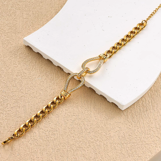PULSERA/BRAZALETE DORADO HEBILLA