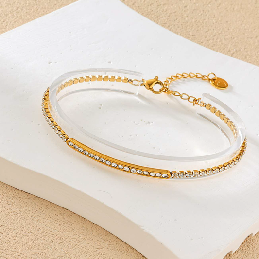 PULSERA/BRAZALETE DORADA MINI DIAMANTES